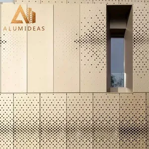 Système de mur en aluminium décoratif commercial Panneaux muraux perforés Façade extérieure de bâtiment en métal
