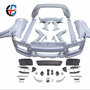 BTC באיכות גבוהה רכב רחב גוף ערכת עבור BMW X6 X6M E71 עדכון כדי האמאן סגנון קדמי אחורי פגושים עם 4 פלט מרכזי פליטה