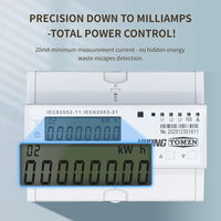 Compteur d'énergie triphasé TOMZN DTS238-7 W 10(80)A 3*230V/400V 50/60Hz sur rail DIN avec écran LCD, contrôle RS485 Modbus-RTU Classe 1