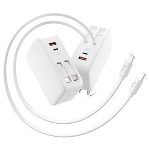 Cargador de Nitruro de Galio de 40W con Cables Retráctiles Dobles, Carga Rápida PD, Tres Puertos USB-A/USB-C, Compatible con Carga de Viaje - Product Image 6