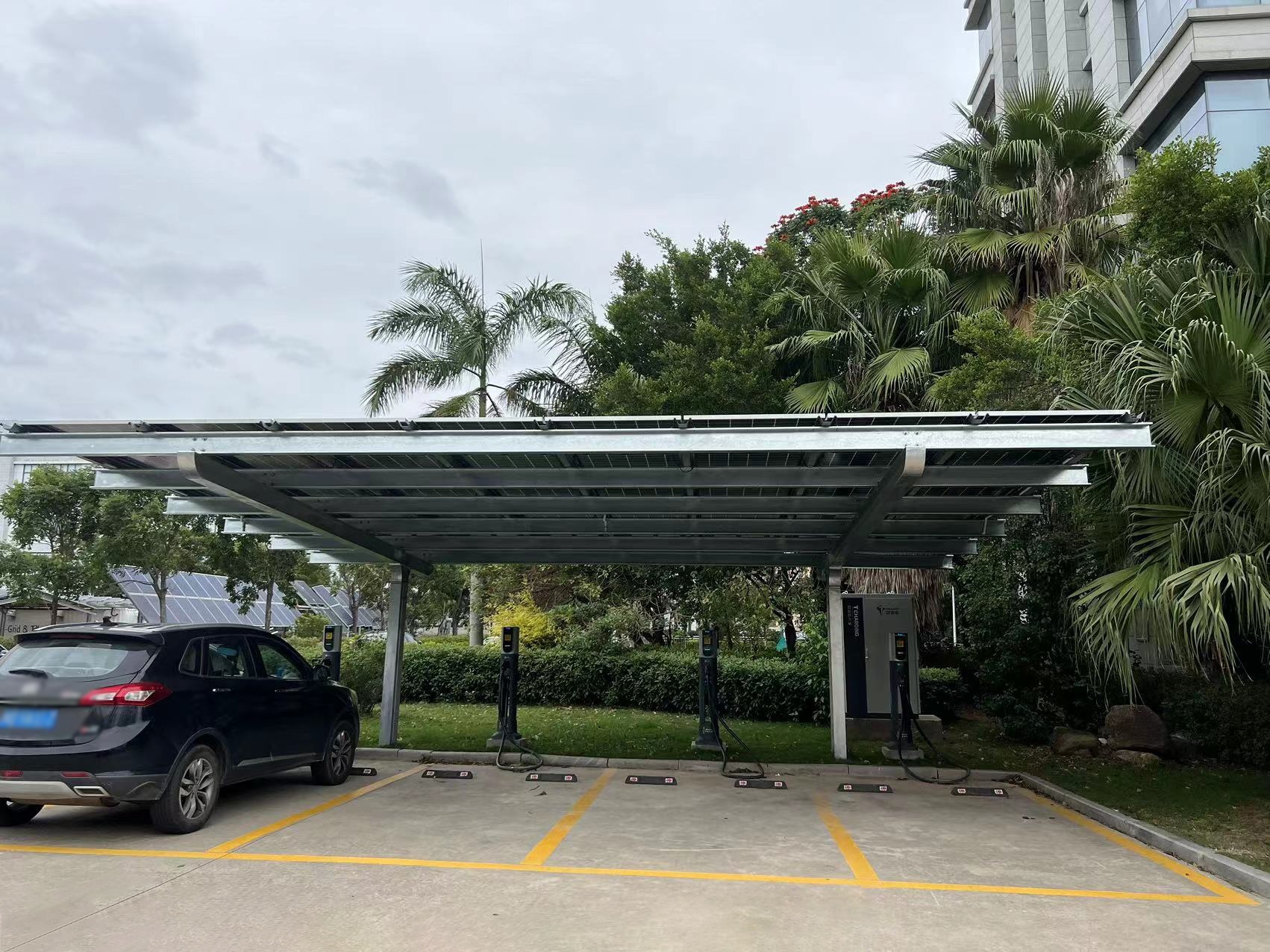 Residential Solar Steel Structure Carport Indoor Outdoor Parking Solar Brackets Solar Pv Carport · image 5