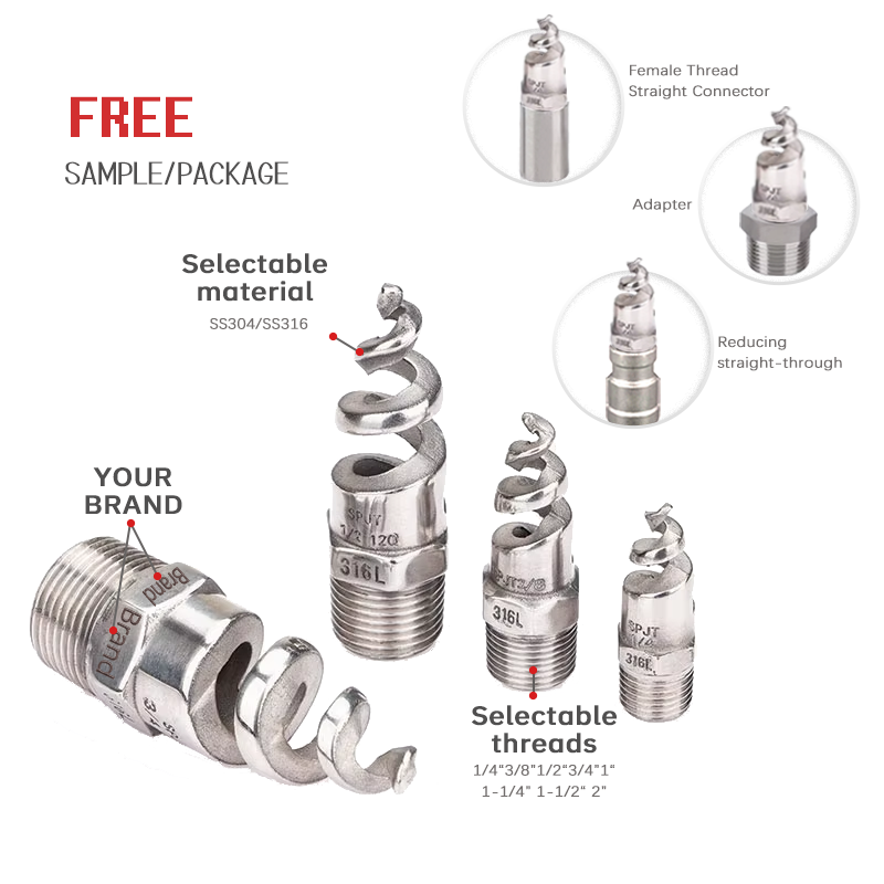 Stainless Steel Spiral Nozzle Water Spray