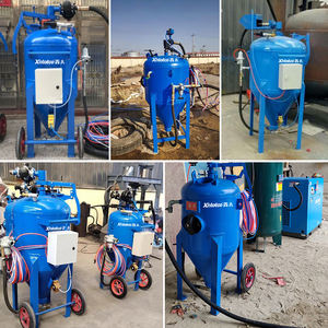 وعاء سفع رملي محمول عالي الضغط ، خزان سفع رملي رطب محمول ، آلة تنظيف سنفرة سطح معدني عالية الجودة - Product Image 5