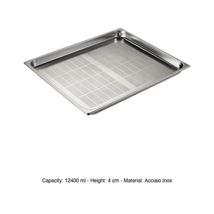 Bandeja perforada de acero inoxidable GN 2/1 para alimentos, 65 × 53 × 4 h cm, 2130 g, Inox Macel - Product Image 3