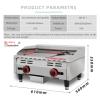Machine à griller les en-cas Cuisine Plaque antiadhésive Grill au gaz GPL