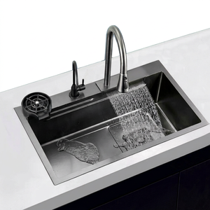Fregadero de Cocina de Acero Inoxidable de un Solo Tazón con Desagüe Lateral - Product Image 1