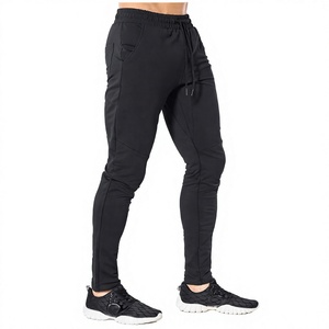 <b>Men</b> Long Pants Solid Color <b>Elastic</b> Drawstring Breathable Polyester Cotton Autumn Fashion Pencil Sports Fitness <b>Trousers</b> Casual - Product Image 2