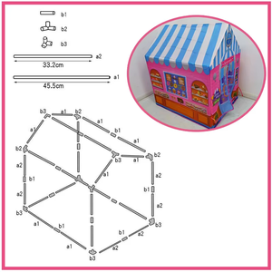 Tente <span class=keywords><strong>de</strong></span> jeu pour enfants en polyester avec sac <span class=keywords><strong>de</strong></span> transport et structure en PVC pour les enfants <span class=keywords><strong>de</strong></span> 3 ans et plus, idéale pour s'amuser - Product Image 4