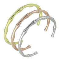 Brazaletes y Pulseras Clásicas de Acero Inoxidable con Dijes, Chapadas en Oro de 18K, con Grabado Árabe Islámico, Joyería de Moda