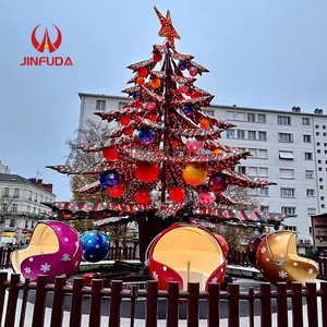 Manège de fête foraine rotatif sur le thème de Noël pour enfants et adultes, idéal pour les parcs d'attractions et les foires, à vendre - Product Image 1