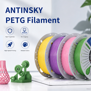 Filament PETG Antinsky de haute qualité 1,75 mm pour imprimantes 3D, lisse et brillant avec une grande résistance, 1 kg/rouleau ANTINSKY-PETG - Product Image 2
