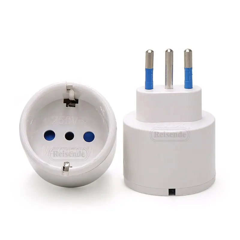 Iec Type L Eu To Italy Plug Adapter Ac Germany Travel Adapter 3 Round Pins To Italy Socket Inlet Adapters