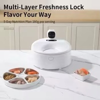 Distributeur intelligent de nourriture à conservation au froid, caméra rotative à 300 degrés, conservation à basse température pendant une semaine, enregistrement vidéo