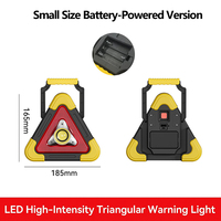 Feu de signalisation triangulaire solaire d'urgence pour voiture, balise de sécurité routière LED multi-modes avec batterie externe