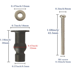 9mm 직경 변기 시트 상단 장착 힌지 고무 너트 볼트 나사 콜러 변기 시트 앵커와 호환 가능 - Product Image 2