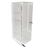 Nouveau support moderne de vitrine de comptoir en acrylique pour accessoires mobiles support d'écouteurs pour téléphone portable avec crochets pour affichage d'écouteurs