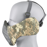 Masque Facial Multicolore ZLang V12 pour CS, Paintball, Entraînement et Chasse, Demi-Masque Tactique avec Protection Auditive