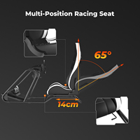Cockpit de course réglable et personnalisable en acier pour simulateur de conduite F1 GTR Simracing, garantie 1 an, interface en anglais, compatible Logitech