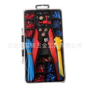 <b>Wire</b> <b>Stripper</b> Set 260 Pc Electrician Tool Crimping Pliers Terminal Ties Cable Ties Combination Kit Hand Tool Case - Product Image 5