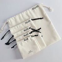 Pochette à cordon en toile de coton doux de qualité supérieure, logo personnalisé, taille et couleur personnalisables pour l'emballage de bijoux, montres, lunettes