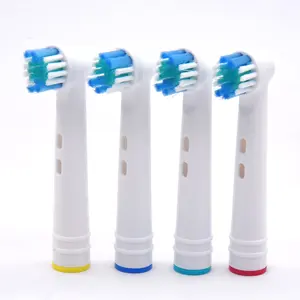 Confezione da 4 pezzi orale dentale B pulizia 360 spazzolino elettrico rotante a testa tonda OEM