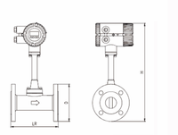 Débitmètre d'eau/débitmètre d'air Aosheng 4-20ma pour l'industrie, contrôle d'automatisation industrielle de haute précision, prix négociable