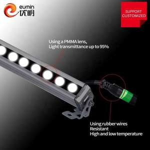 Projecteur mural linéaire LED étanche IP65 en aluminium 24W DMX RGB 100cm 1800-8000K Ra80 2300lm - Product Image 5
