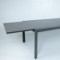 Ensemble de salle à manger d'extérieur moderne en aluminium avec table et chaises pour 10 à 12 personnes