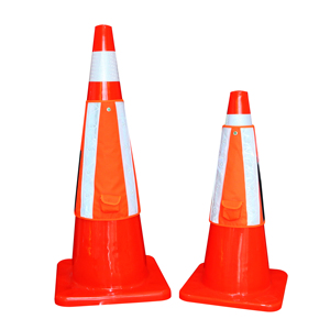 Manchons de cône de signalisation de sécurité en PVC réfléchissant pour usine - Product Image 1