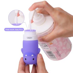 60Ml Tái Sử Dụng Mini Mỹ Phẩm Dầu Gội Đầu Leakproof Chai Du Lịch Silicone <span class=keywords><strong>Container</strong></span> Du Lịch Di Động Ống Chai Set - Product Image 3