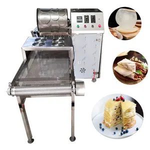 China supply Spring Roll Skin Making Machine Thin Injera Wrapper Spring Roll Sheet Product Line