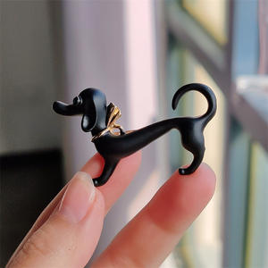 Nouveau Unique mignon goutte d'huile saucisse chien broche délicate jolie diamant broche broche unisexe polyvalent alliage broche pour cadeaux fêtes - Product Image 5