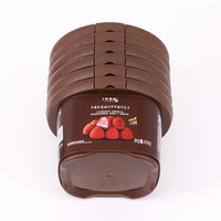 Tazón IML Personalizado Apto para Microondas, Tazón Bento para Almuerzo con Tapa, Reutilizable, de Grado Alimenticio, para Alimentos Preparados, Envase para Snacks de Chocolate