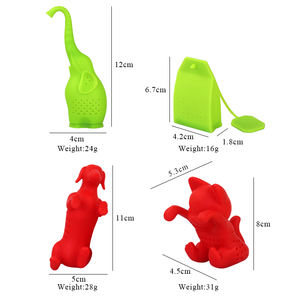 Filtre réutilisable résistant à la chaleur de boule de thé d'infuseur de thé de silicone formé mignon pour les feuilles mobiles ou la <span class=keywords><strong>tisane</strong></span> - Product Image 6