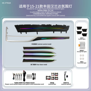Para Toyota Highlander 2015-2021, Luz LED de Ambiente Interior para Puerta de Coche, Decoración de Iluminación de Fantasía - Product Image 3