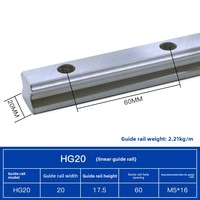 Rail de guidage linéaire en aluminium HGR avec curseur de verrouillage, poignée de table pour le travail du bois, roulement linéaire optimal