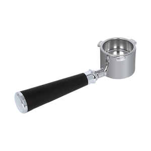 Porte-filtre à expresso de 51 mm sans fond avec poignée en bois, panier filtrant en acier inoxydable poli, fabrication de précision pour barista à domicile - Product Image 1