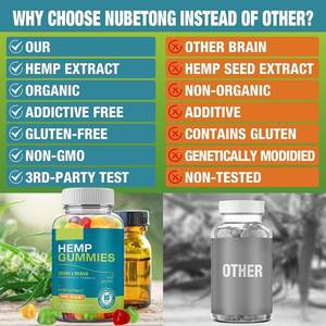 Cânhamo Gummies Melhor degustação frutado Sabor Natural Hemp Oil-para a calma relaxar sono desconforto Joelhos articulações traseiras Músculos 60 peças - Product Image 2