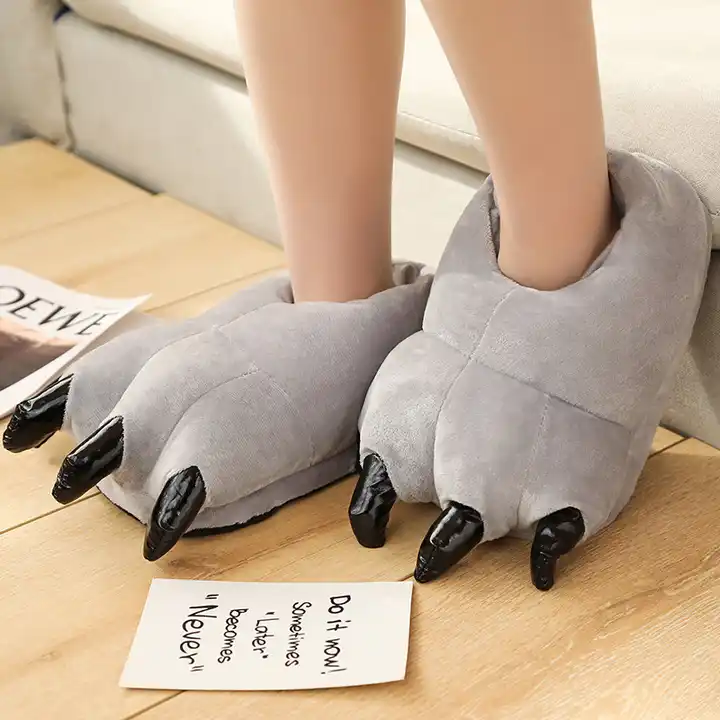 Wholesale Unisex Animal Furry For Men Grizzly Bear Paw Slippers From m.alibaba.com