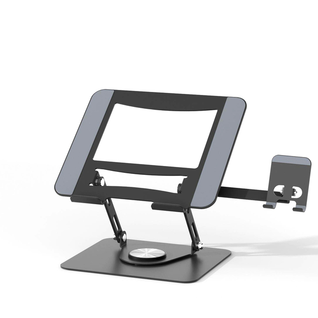 Adjustable Laptop Stand with 360 Rotating Base Ergonomic 3D Laptop Riser Computer Mount Holder and Phone Holder New Product