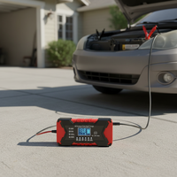 Chargeur de batterie automatique 12V en gros avec réparation par impulsions et écran LCD pour batteries automobiles, marines et de moto