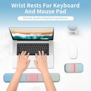 Ergonomic tùy chỉnh bàn Mat cổ tay phần còn lại văn phòng chơi game chuột Pad thiết lập màu sắc tương phản Bộ nhớ bọt chuột Pad thiết lập Gel <span class=keywords><strong>Silicone</strong></span> máy tính - Product Image 2