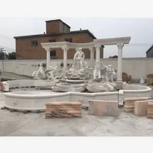 Garden Full size replicated large outdoor white marble Stone Fontana di Trevi Water Fountains