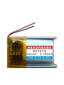 3.7V 50mAh 501015 2 Draden Polymeer Lithium Ion Batterij voor TWS Blauw OORDOPJES Tand Oortelefoon Luidspreker HOOFDTELEFOON L907 - Product Image 2