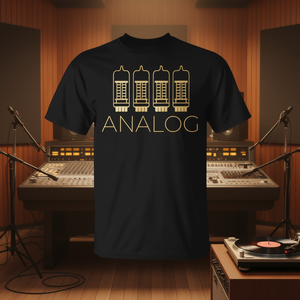 Camiseta de estilo retro para amantes de la música con amplificador de tubos analógicos - Product Image 3
