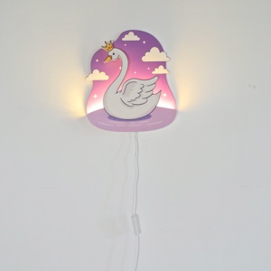 Lampe murale décorative en forme de cygne, <span class=keywords><strong>nouveauté</strong></span> <span class=keywords><strong>2022</strong></span>, pour chambre d'enfant et de bébé, design mignon de cygne pour chambre d'enfant - Product Image 4