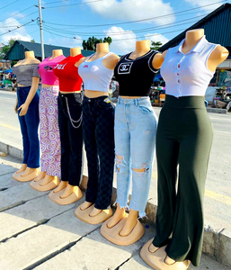 <span class=keywords><strong>Jean</strong></span> cargo décontracté taille haute coupe droite ample pour <span class=keywords><strong>femme</strong></span>, en denim extensible déchiré multicolore, style streetwear Y2K - Product Image 4
