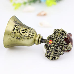 Оптовая продажа, Европейский туристический сувенир на заказ, металлический ресторан, латунный обеденный звонок - Product Image 4