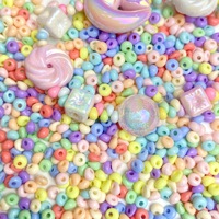 Perles acryliques en forme de goutte d'eau 3*5mm, 500g/sac, couleurs macaron mélangées, perles en vrac pour accessoires de bijoux, bracelet DIY, matériel de perlage