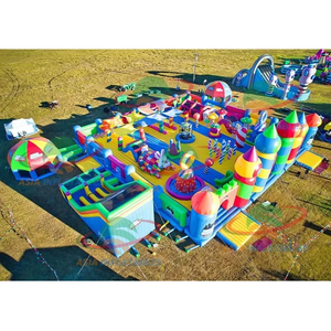 Ngoài trời PVC Inflatable nhảy nhà khổng lồ <span class=keywords><strong>Bouncer</strong></span> lâu đài giải trí chủ đề Trampoline công viên các khóa học trở ngại - Product Image 5